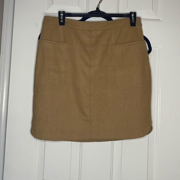 Vineyard vines wool mix skirt brown zipper pocket - Picture 8 of 12